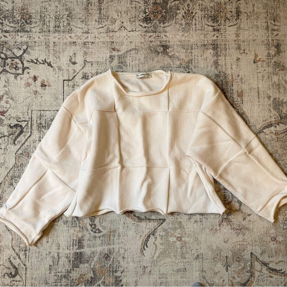 Zara cropped knit sweater - Small
